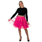 Op deze afbeelding zie je een Kostuums, van het merk PartyXplosion. Zuurstok Roze Petticoat Neon 45 Centimeter Vrouw