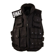 Op deze afbeelding zie je een Kostuums, van het merk PartyXplosion. Utility Vest Swat Arnold Schwarz Kostuum