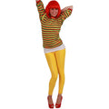 Pull Rayé Rouge Jaune Vert Manche Longue
