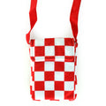 Sac à Fermeture Zippée à Carreaux Rouges Et Blancs