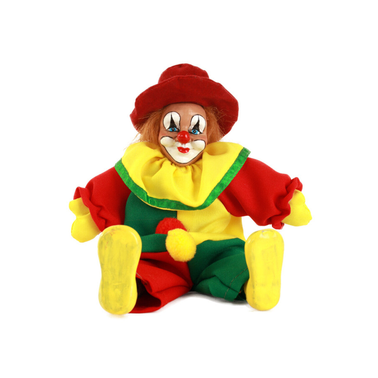 Op deze afbeelding zie je een Decoratie, van het merk PartyXplosion. Clownspop Met Hoed Rood Geel Groen