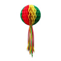 Decoratie Bol Rood Geel Groen 50 Centimeter