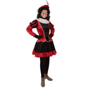 Op deze afbeelding zie je een Kostuums, van het merk PartyXplosion. Piet Jurkje Met Petticoat Rood Pietenjurk Vrouw
