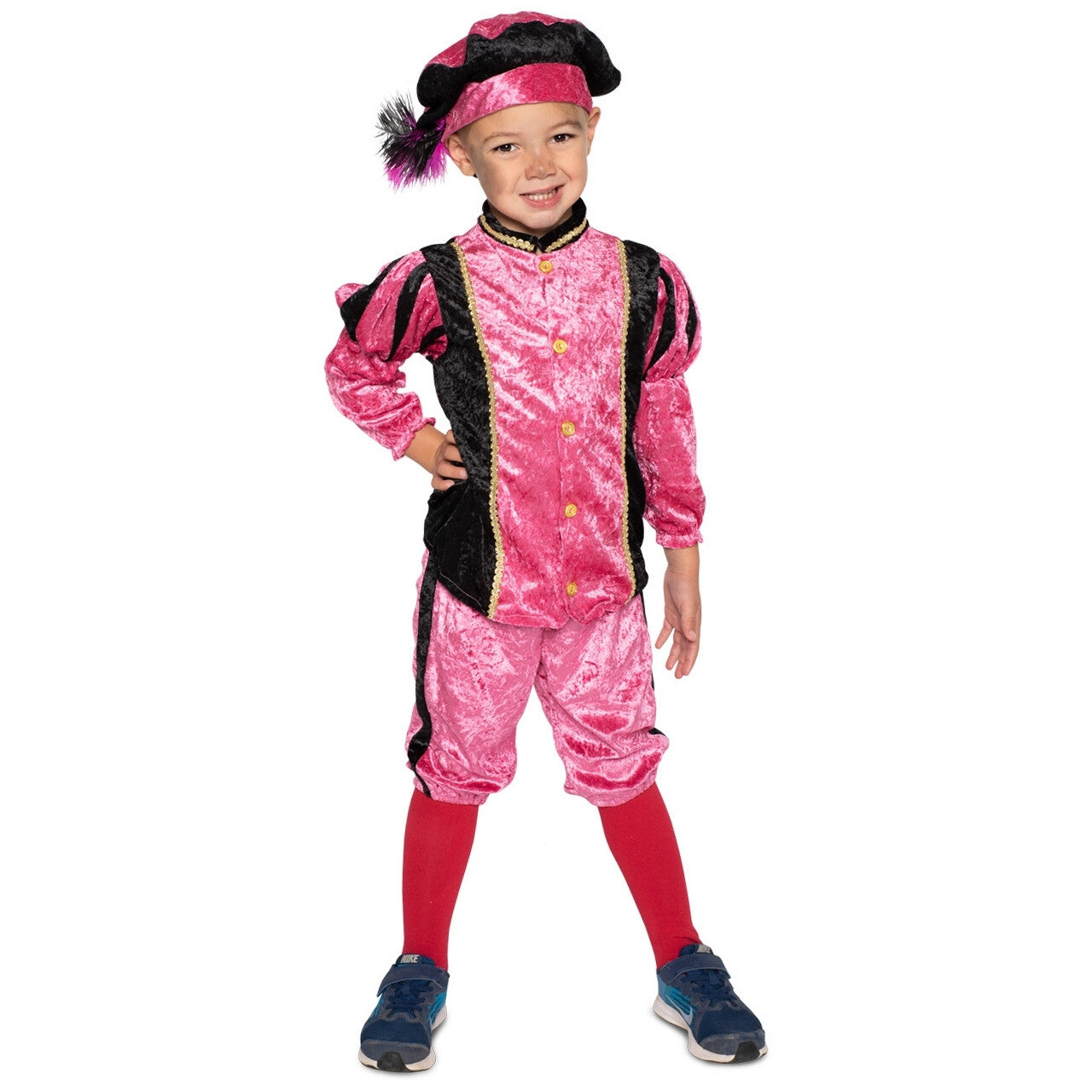 Op deze afbeelding zie je een Kostuums, van het merk PartyXplosion. Lief Roze Pietje Kind Kind Kostuum
