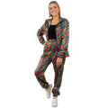 Jaren 80 Trainingspak Kleurige Zebra Strepen Dames Vrouw Kostuum