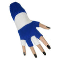 Vingerloze Handschoenen Blauw / Wit