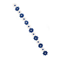 Ruban à Fleurs 3 M Bleu-Blanc