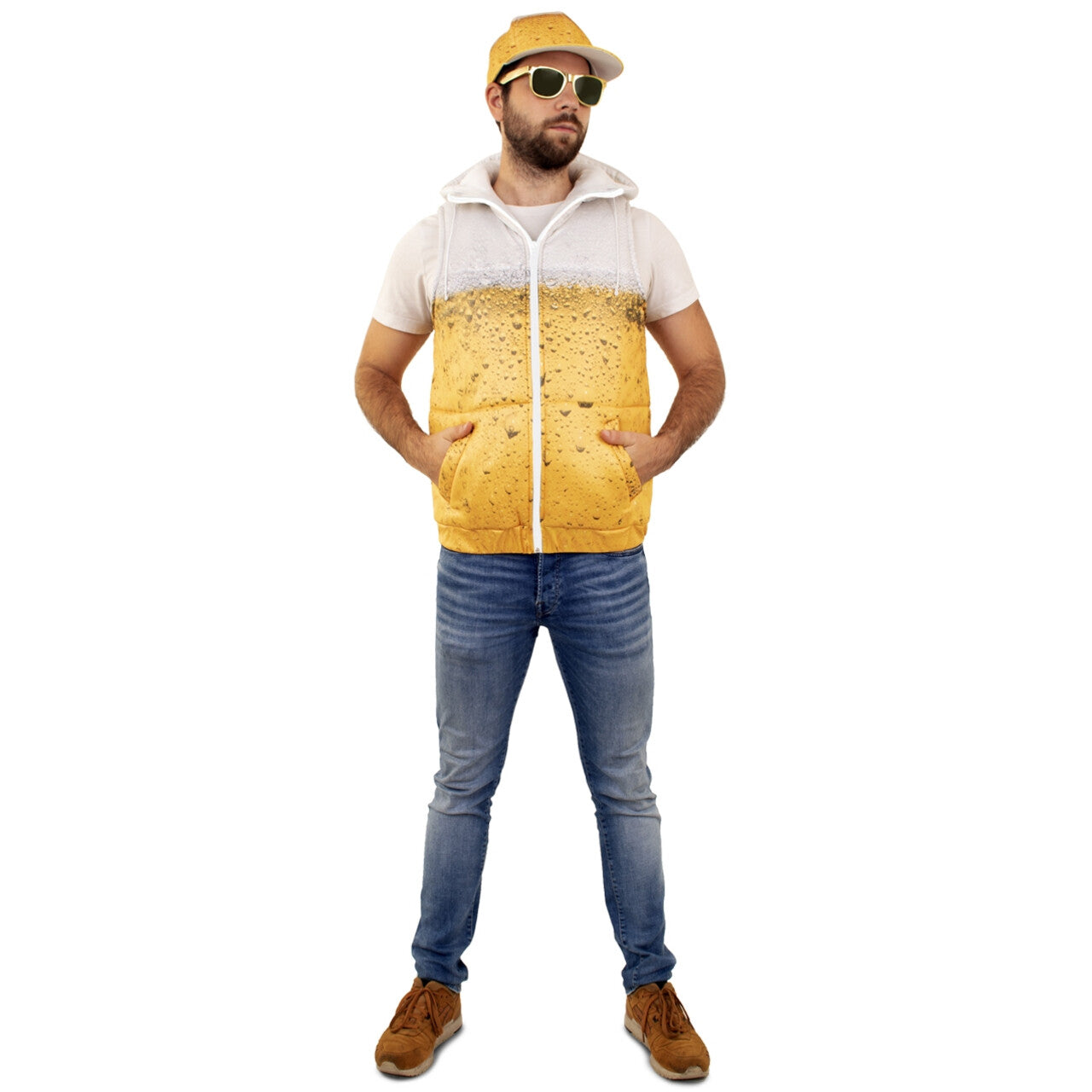 Op deze afbeelding zie je een Kostuums, van het merk PartyXplosion. Wel Lekker Warm Biertje Bernard Man