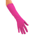 Neon Roze Handschoen Lang Nylon Disco Chic