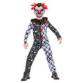 Clown Sinistre Monochrome Costume Garçon