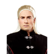 Op deze afbeelding zie je een Kostuums, van het merk Rubies. Real Targaryen Pruik Blond Man Kostuum