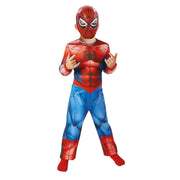 Op deze afbeelding zie je een Kostuums, van het merk Rubies. Spider-Man™ Strong Muscles Kind Kind Kostuum