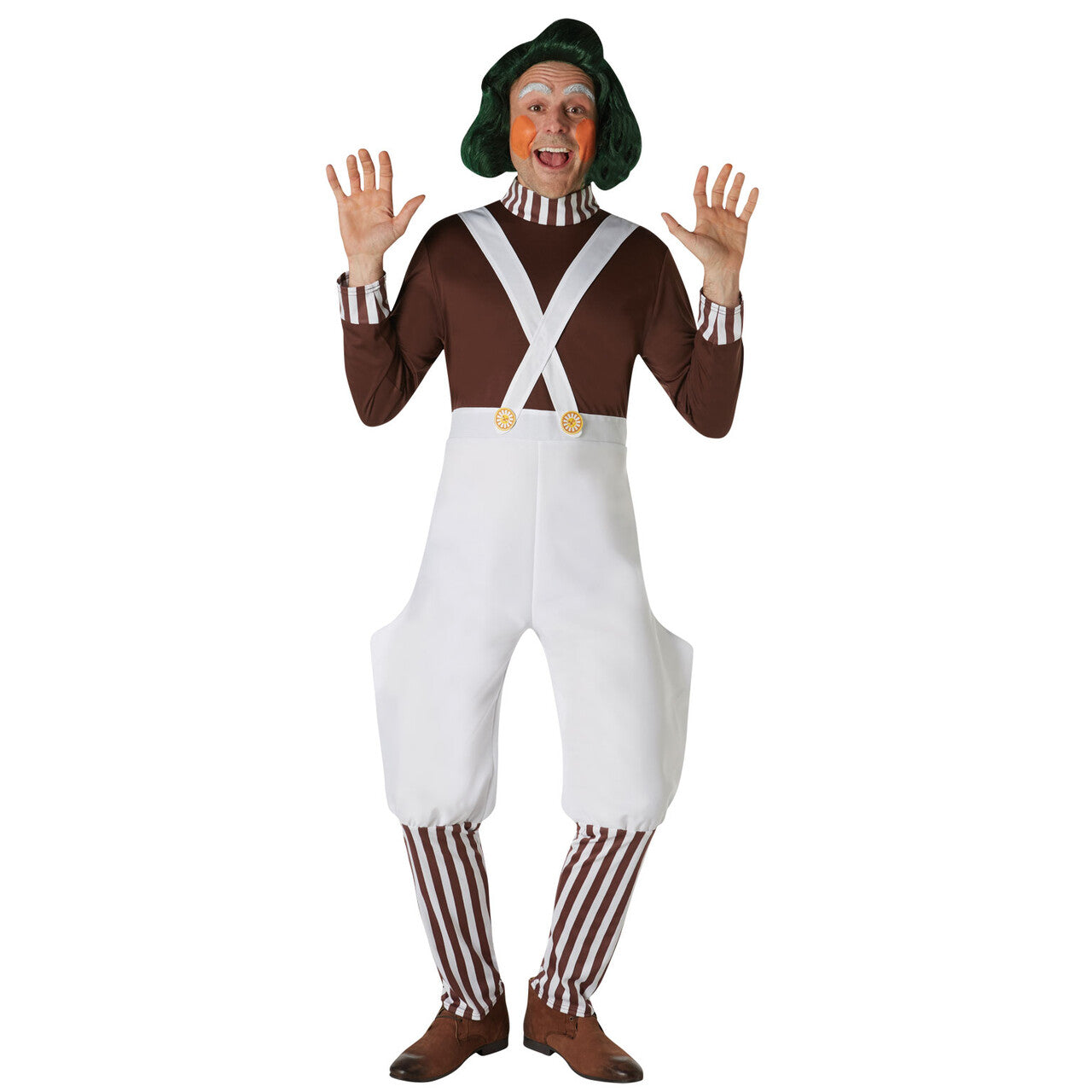 Op deze afbeelding zie je een Accessoires, van het merk Rubies. Oompa Loompa Groene Pruik