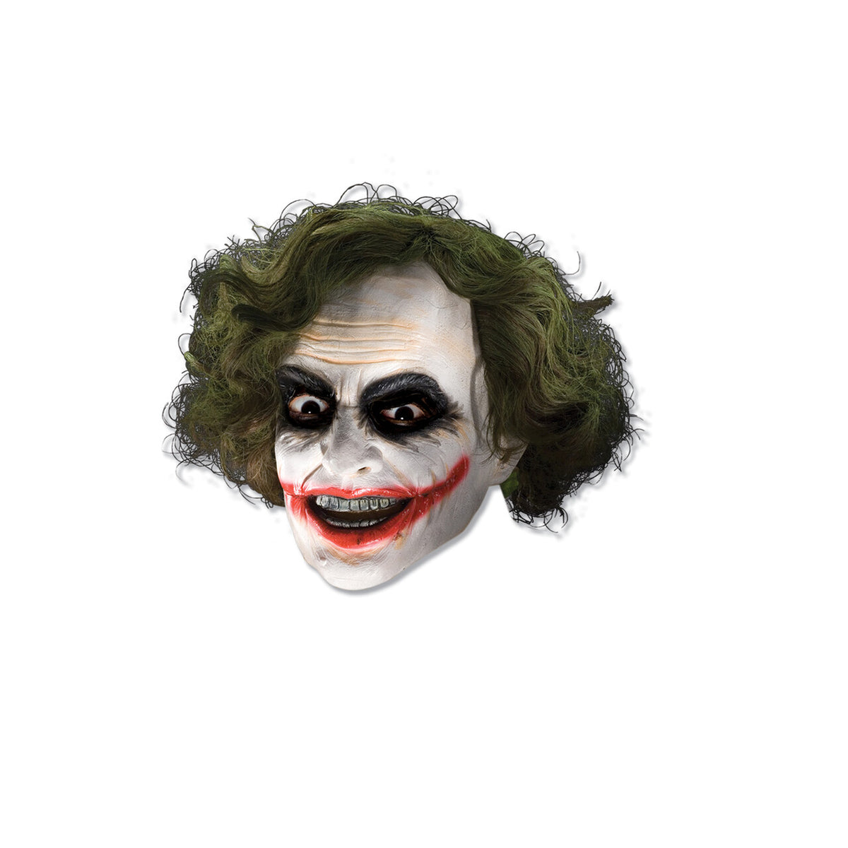 Op deze afbeelding zie je een Accessoires, van het merk Rubies. Creepy Joker Masker Met Haar