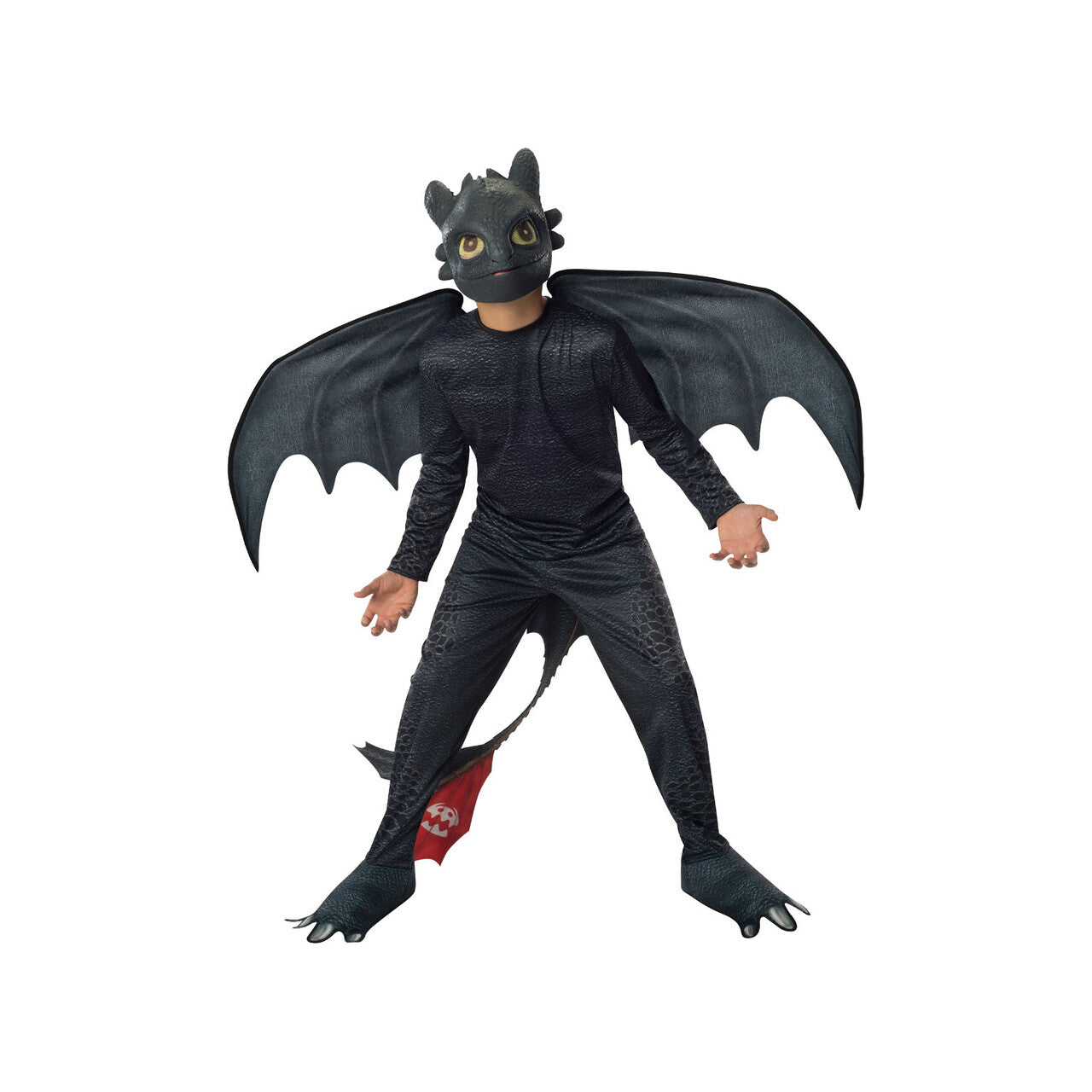 Op deze afbeelding zie je een Kostuums, van het merk Rubies. Night Fury Thootless Kostuum Kind