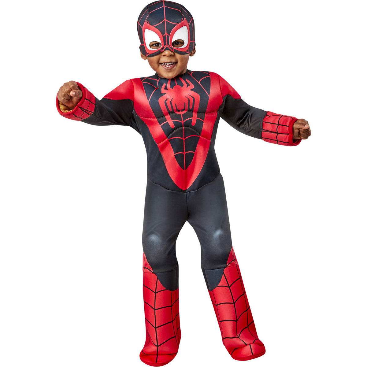 Op deze afbeelding zie je een Kostuums, van het merk Rubies. Spider-Man™ Deluxe Miles Morales Jongen Kostuum