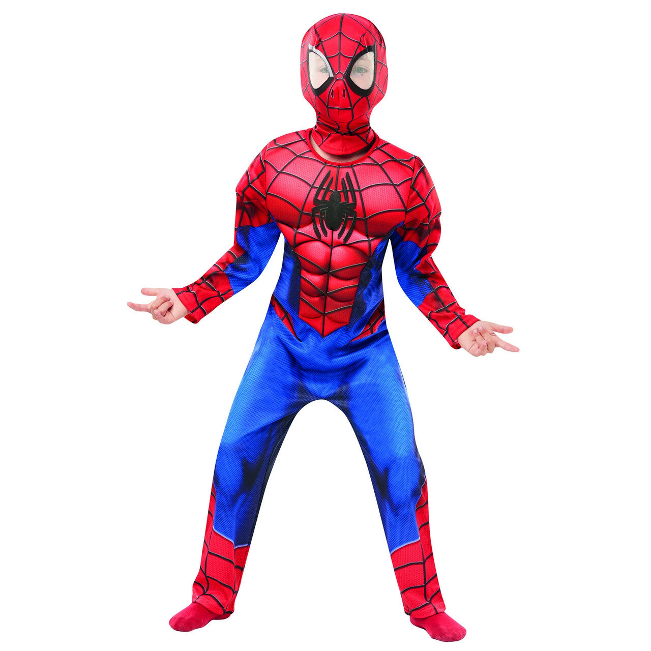 Op deze afbeelding zie je een Kostuums, van het merk Rubies. Spider-Man Deluxe Spinneman Kind Kostuum