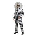Zwart Witte Krijtstreep Beetlejuice Deluxe Man Kostuum