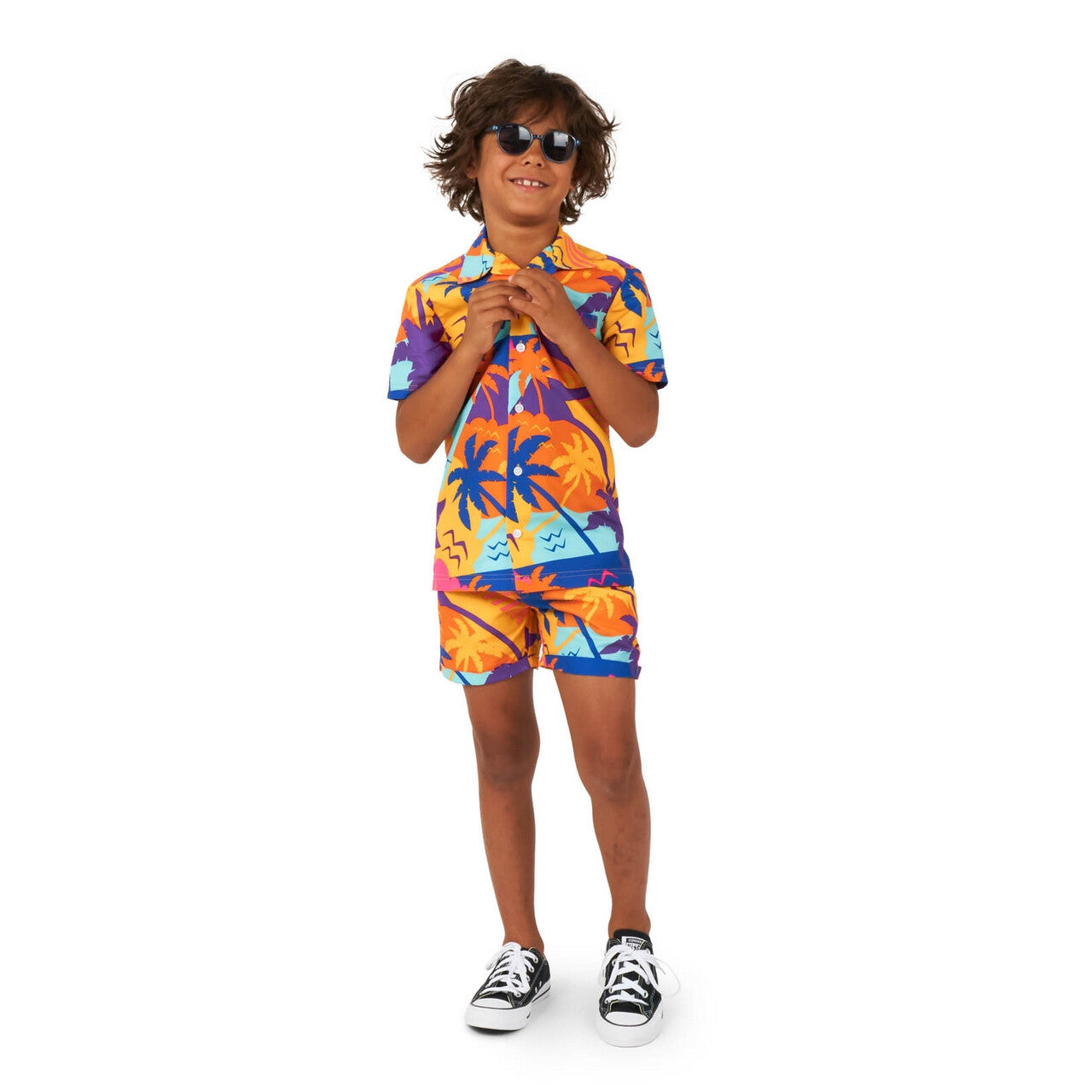 Op deze afbeelding zie je een Kostuums, van het merk Opposuits. Malle Palmboom Furie Jongen Kostuum