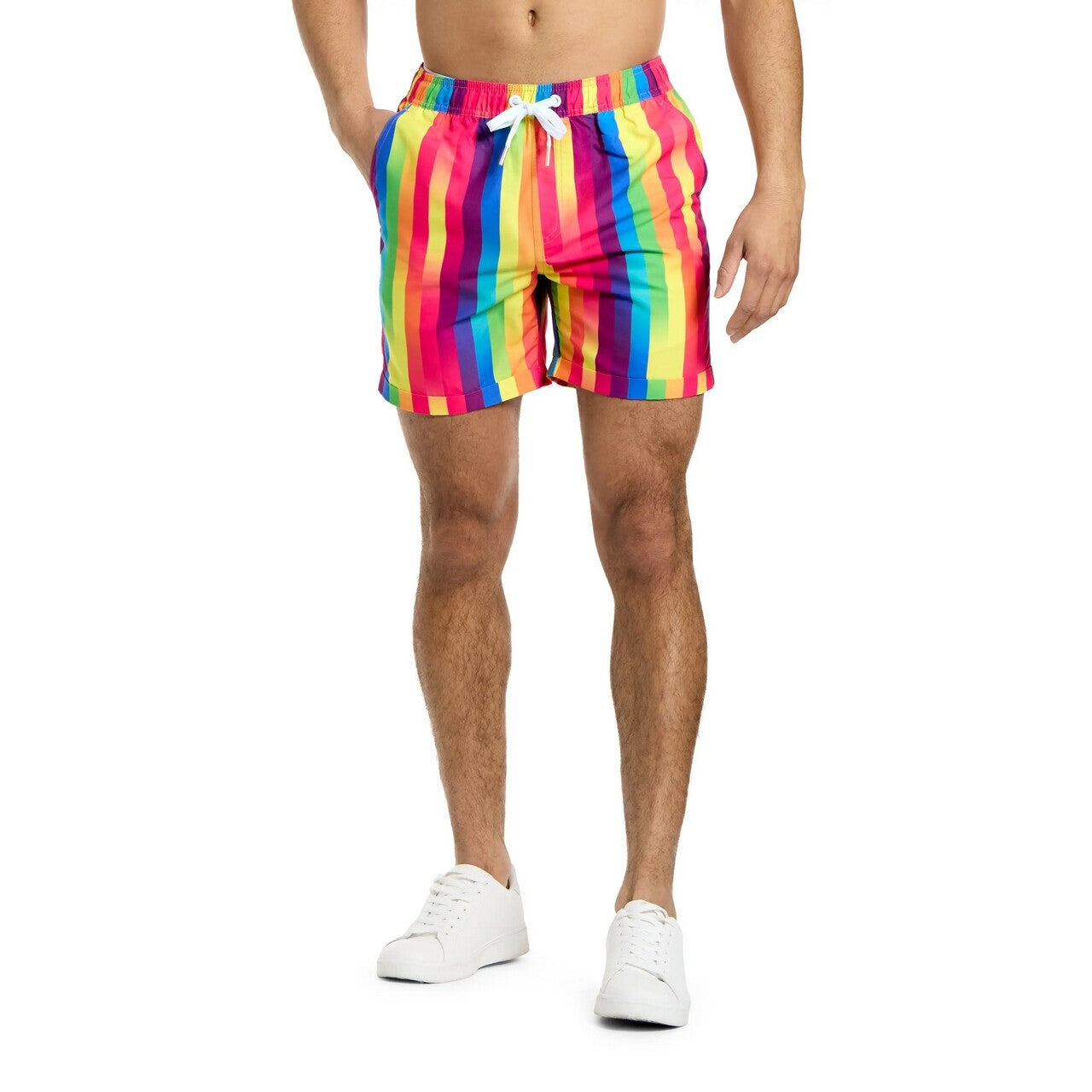 Op deze afbeelding zie je een Kostuums, van het merk Opposuits. Rainbow Glaze Festival Time Man Kostuum