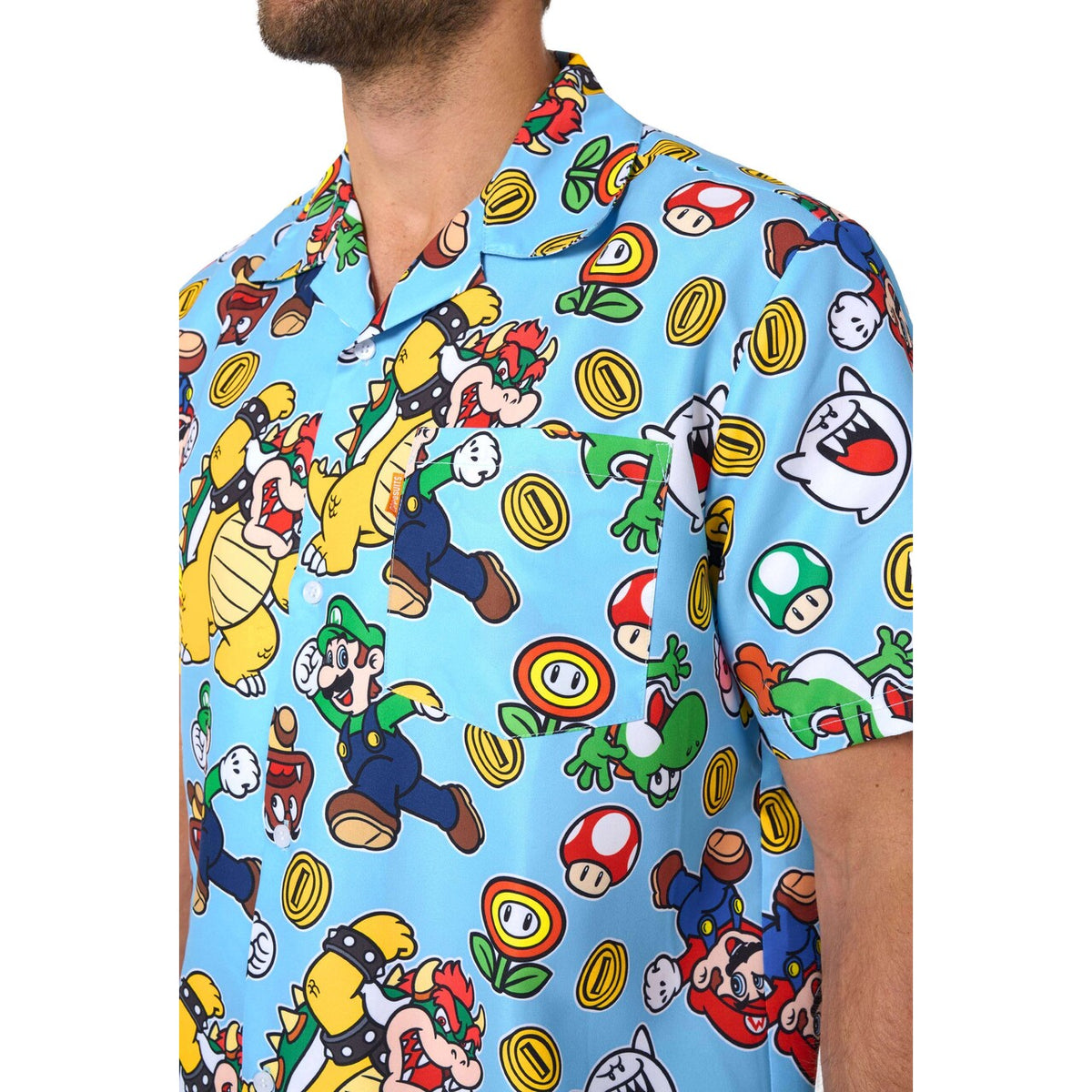 Op deze afbeelding zie je een Kostuums, van het merk Opposuits. Super Mario™ - Group Man Kostuum
