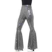 Op deze afbeelding zie je een Kostuums, van het merk Smiffy's. Lekkere Wijde Pijpen Broek Disco Dot Vrouw