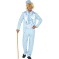 Zacht Blauw Smoking Man Kostuum