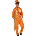 Rauche Hell Orange Party Herrenkostüm