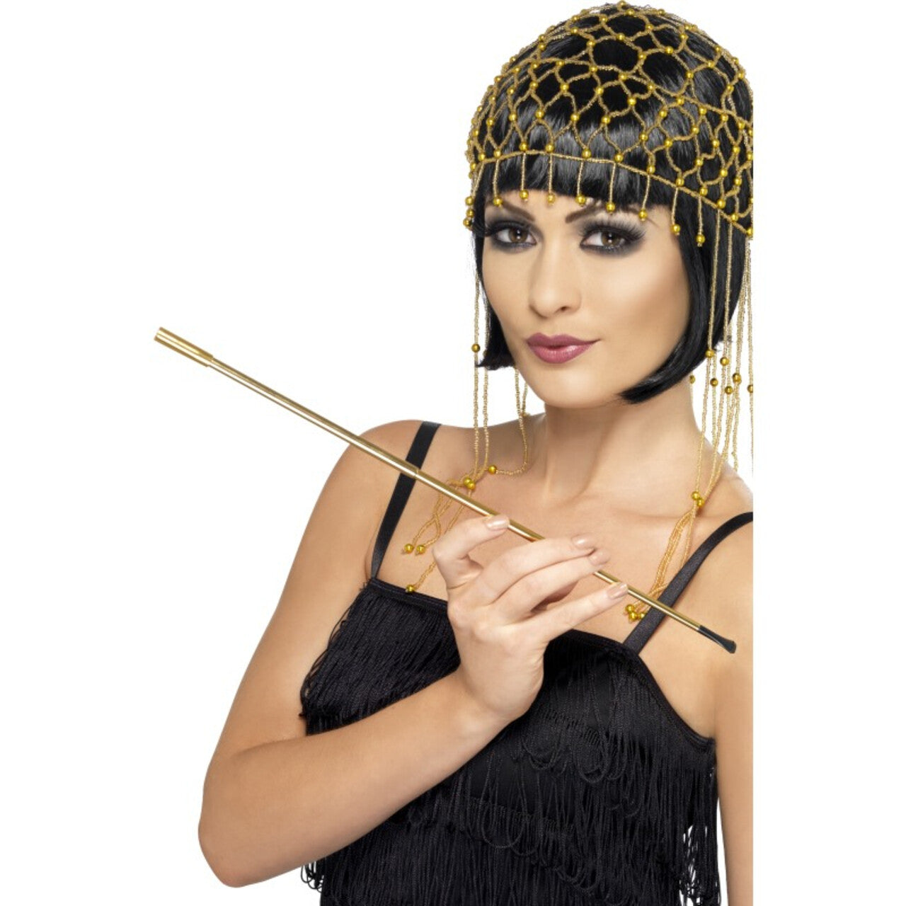 Op deze afbeelding zie je een Accessoires, van het merk Smiffy's. Uitschuifbare Gouden Sigarettenhouder Diva