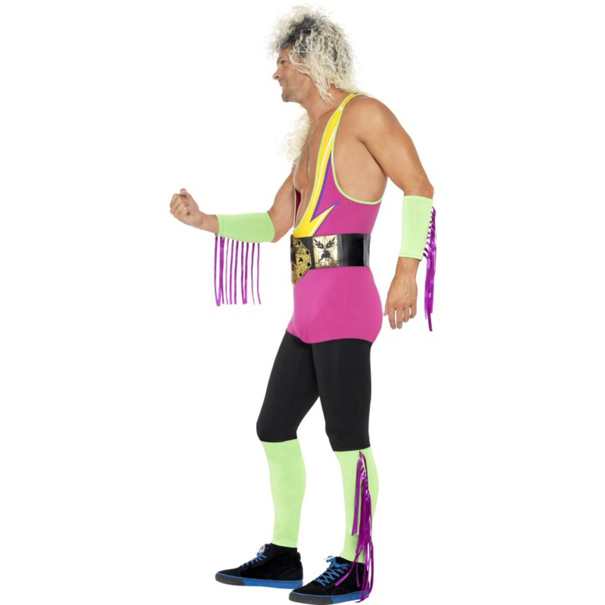 Op deze afbeelding zie je een Kostuums, van het merk Smiffy's. Hulk Hogan Retro Wrestler Wwe Man Kostuum