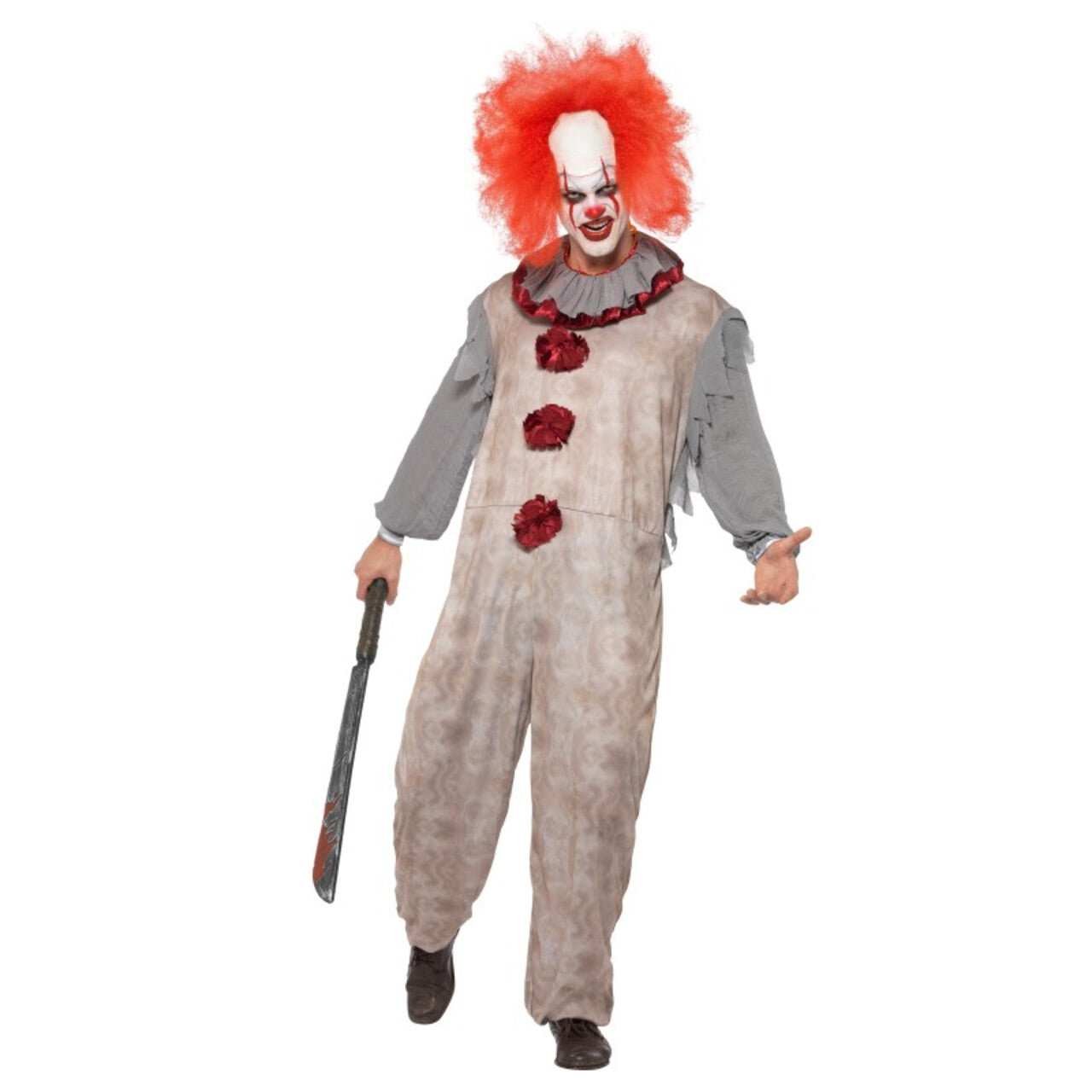 Op deze afbeelding zie je een Kostuums, van het merk Smiffy's. Horror Clown Russisch Staatscircus Man Kostuum