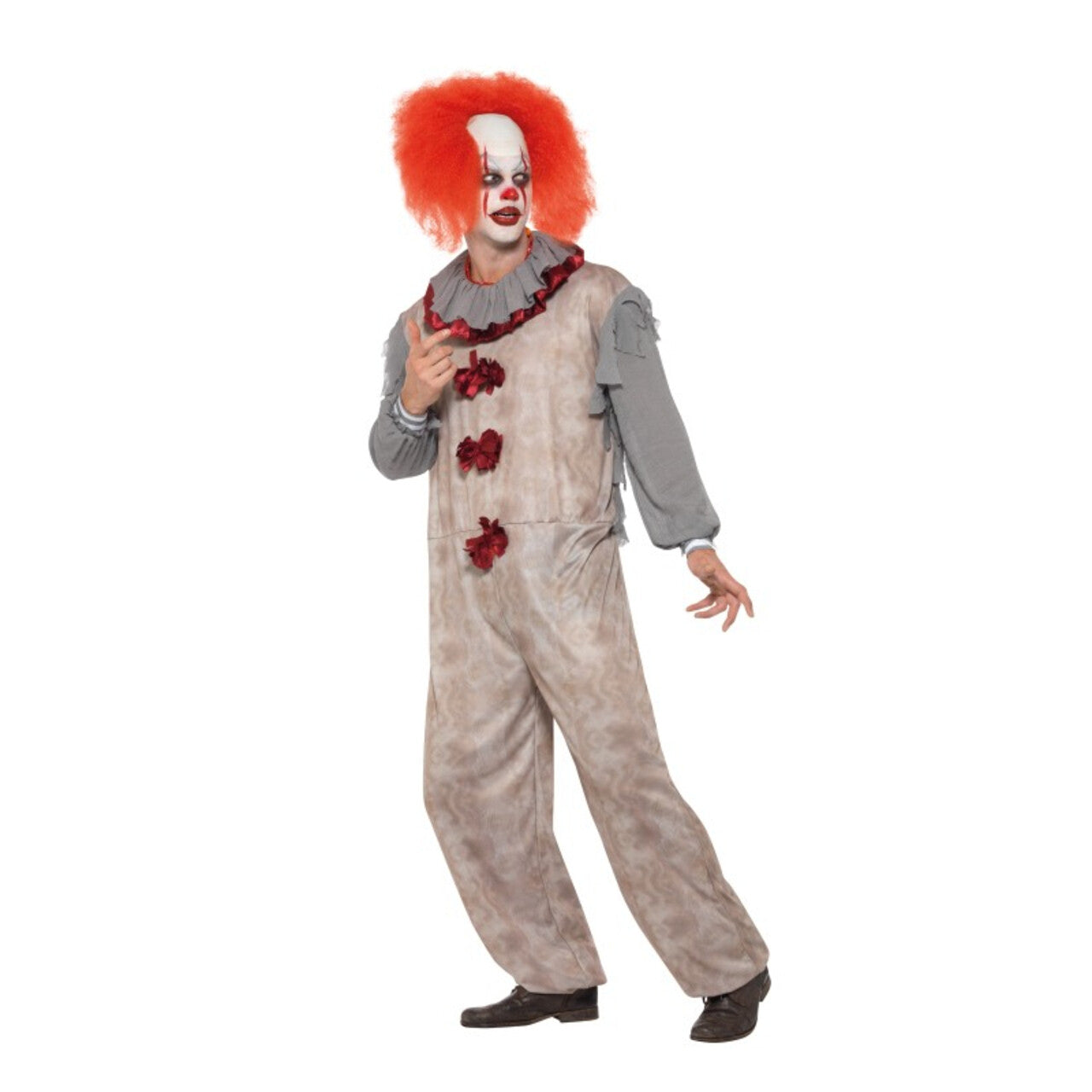 Op deze afbeelding zie je een Kostuums, van het merk Smiffy's. Horror Clown Russisch Staatscircus Man Kostuum