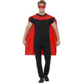 Cape Rouge Et Masque De Super-Héros Costume