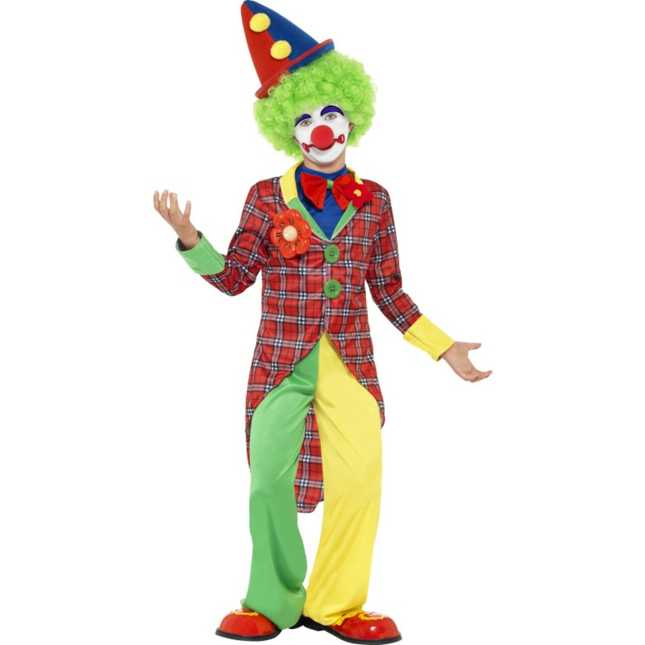 Op deze afbeelding zie je een Kostuums, van het merk Smiffy's. De Ster Van Het Circus Clown Jongen Kind Kostuum