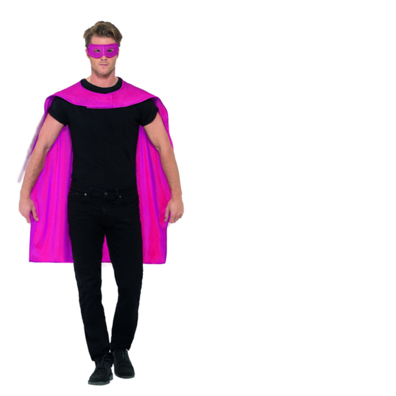 Op deze afbeelding zie je een Kostuums, van het merk Smiffy's. Rozecape En Oogmasker Superheld Kostuum
