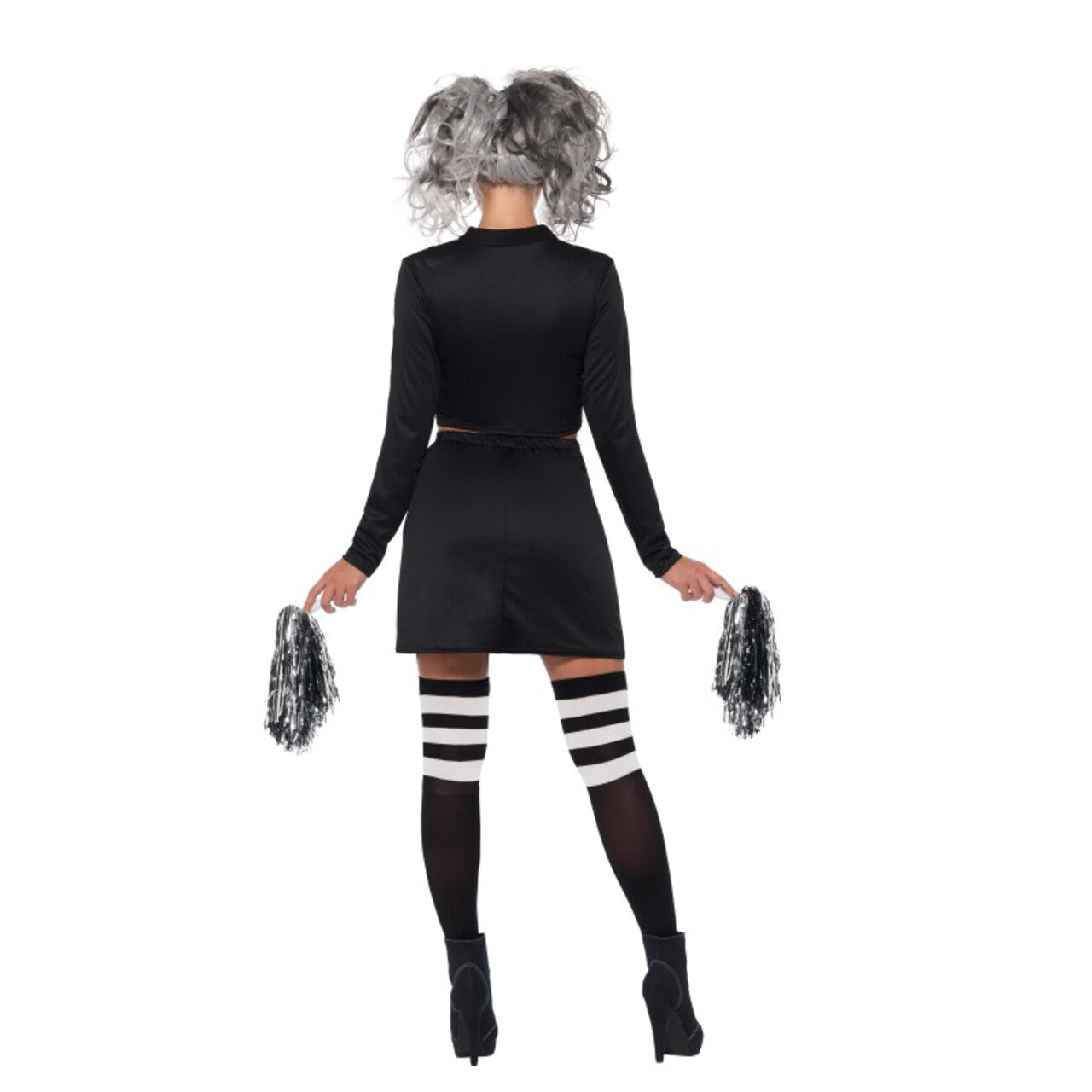 Op deze afbeelding zie je een Kostuums, van het merk Smiffy's. Moordzuchtige Griezel Cheerleader Vrouw Kostuum
