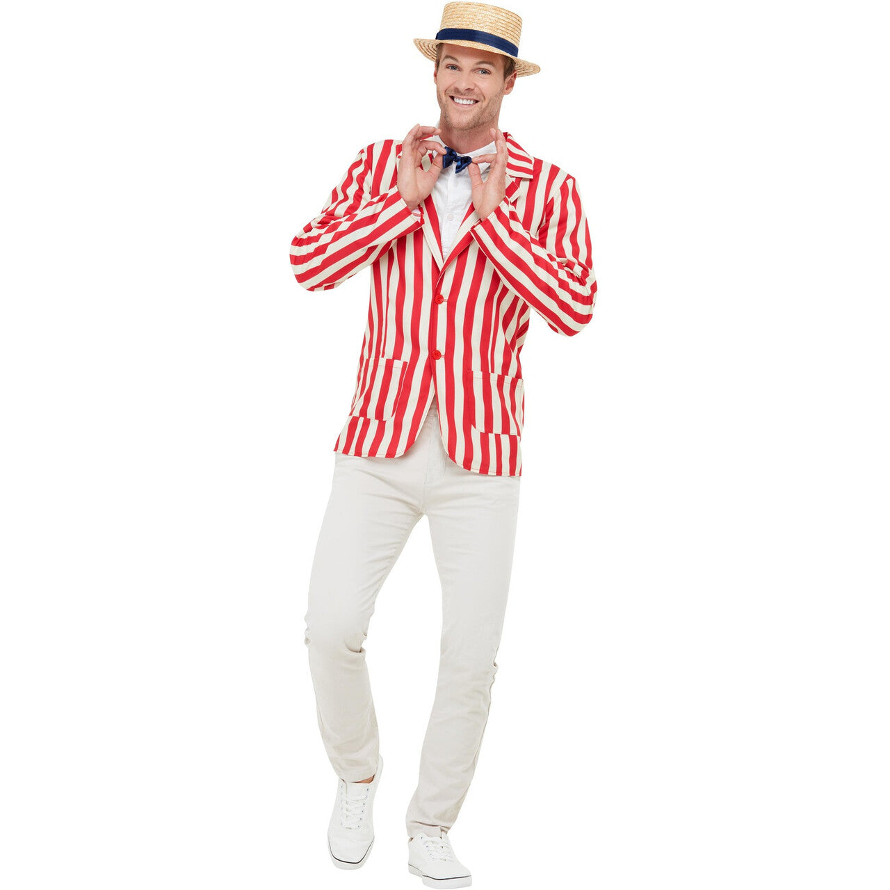 Op deze afbeelding zie je een Kostuums, van het merk Smiffy's. Jaren 20 Barber Shop Colbert, Hoed En Strik Man