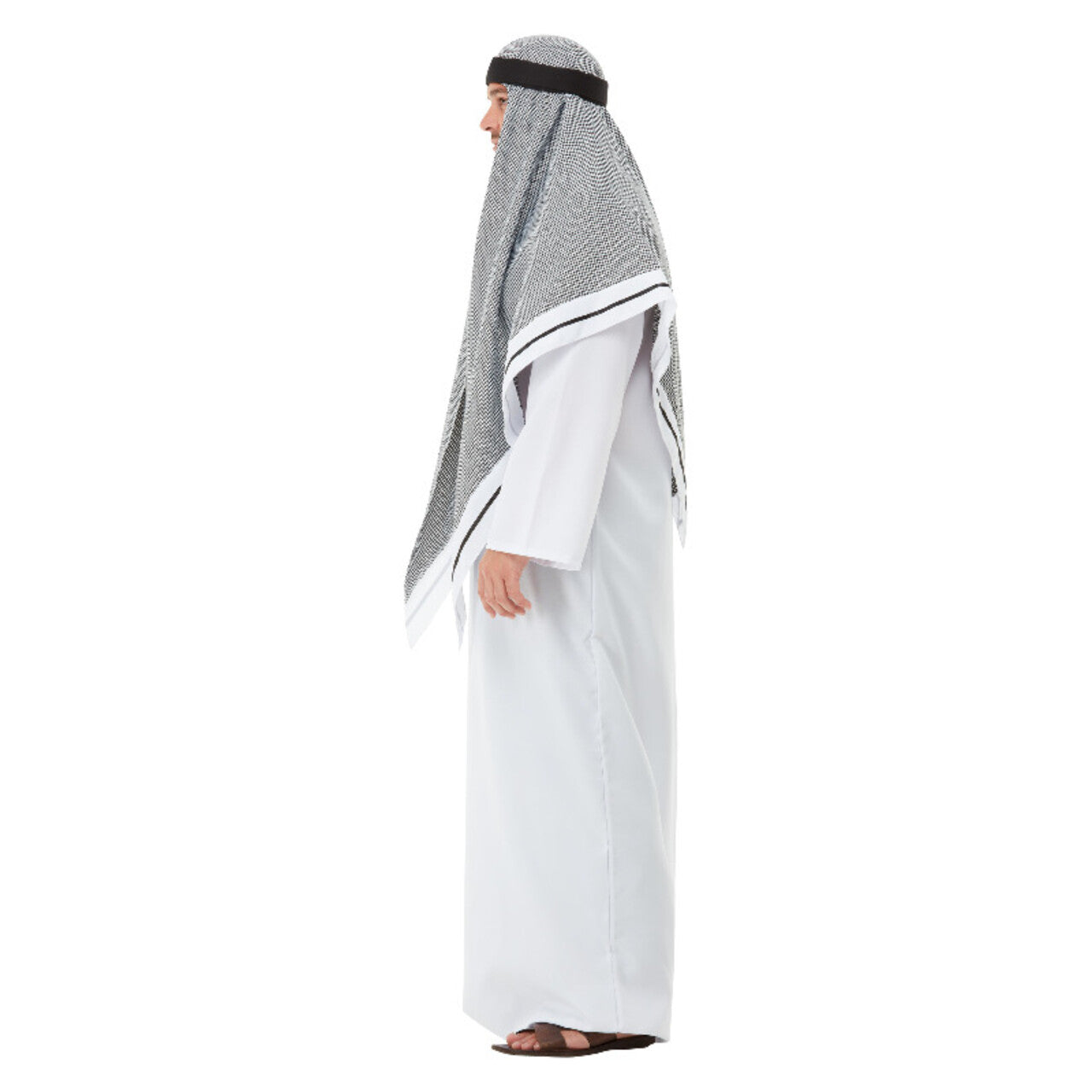 Op deze afbeelding zie je een Kostuums, van het merk Smiffy's. Sjeik Nabije Oosten Grote Hoofddoek Man Kostuum