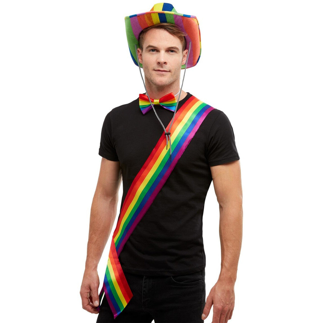 Op deze afbeelding zie je een Accessoires, van het merk Smiffy's. Feestelijke Festival Regenboog Sjerp