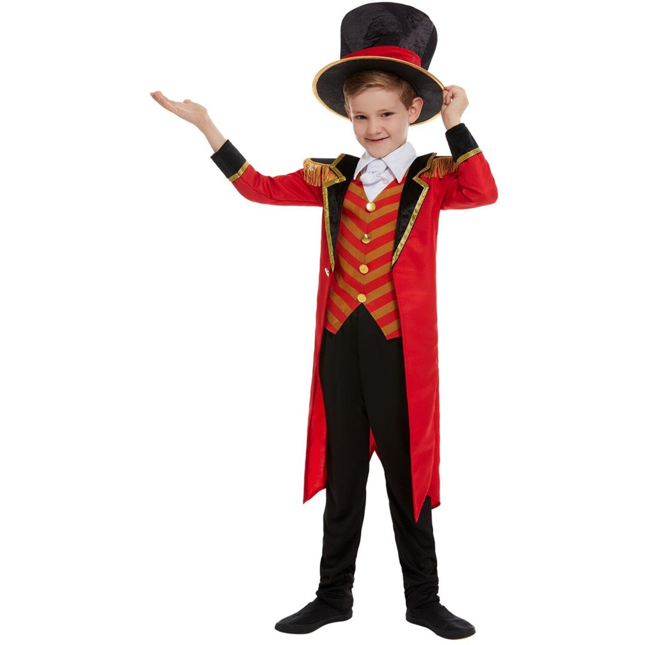 Op deze afbeelding zie je een Kostuums, van het merk Smiffy's. Circusdirecteur Op En Top Showjongen Kostuum