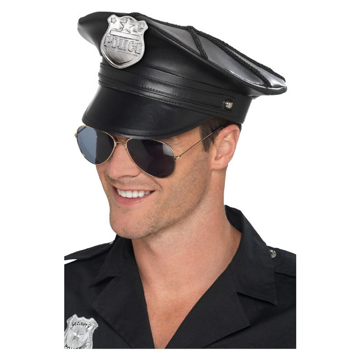 Op deze afbeelding zie je een Accessoires, van het merk Smiffy's. Imitatie Leren Politie Pet
