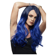 Op deze afbeelding zie je een Accessoires, van het merk Smiffy's. After Midnight Heks Pruik Blauw