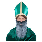 Op deze afbeelding zie je een Accessoires, van het merk Smiffy's. St Patricks Paus Hoed Met Baard
