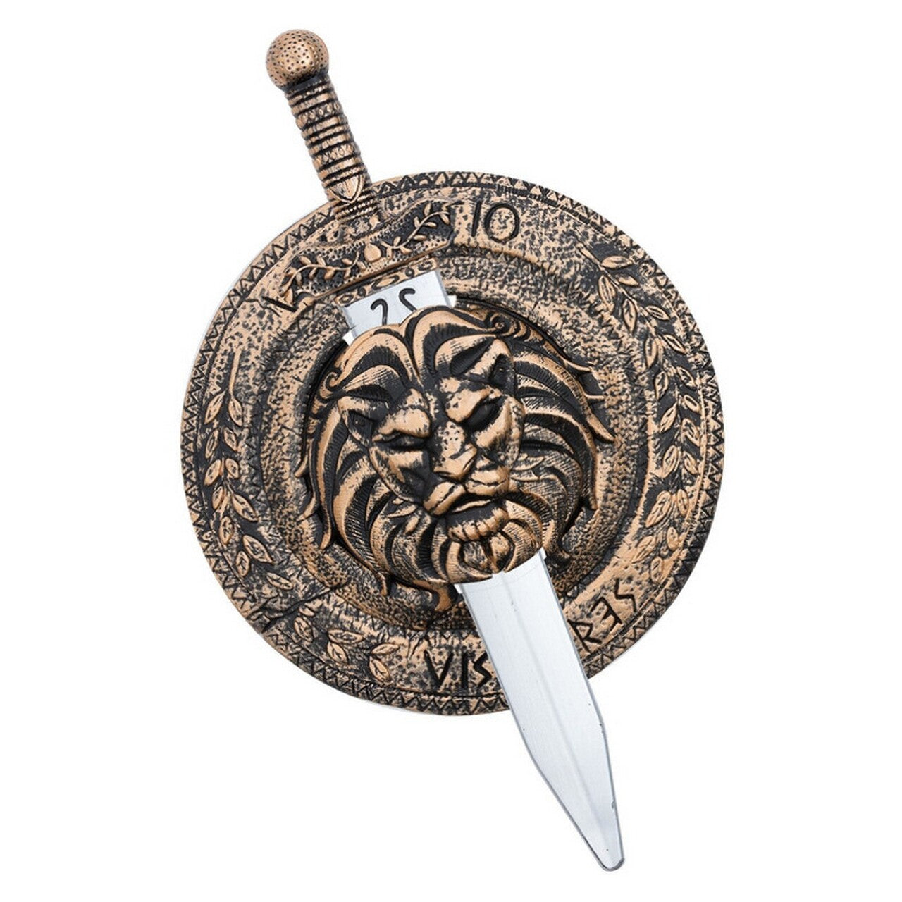 Op deze afbeelding zie je een Accessoires, van het merk Smiffy's. Gladiator Lion Warrior Schild Met Zwaard