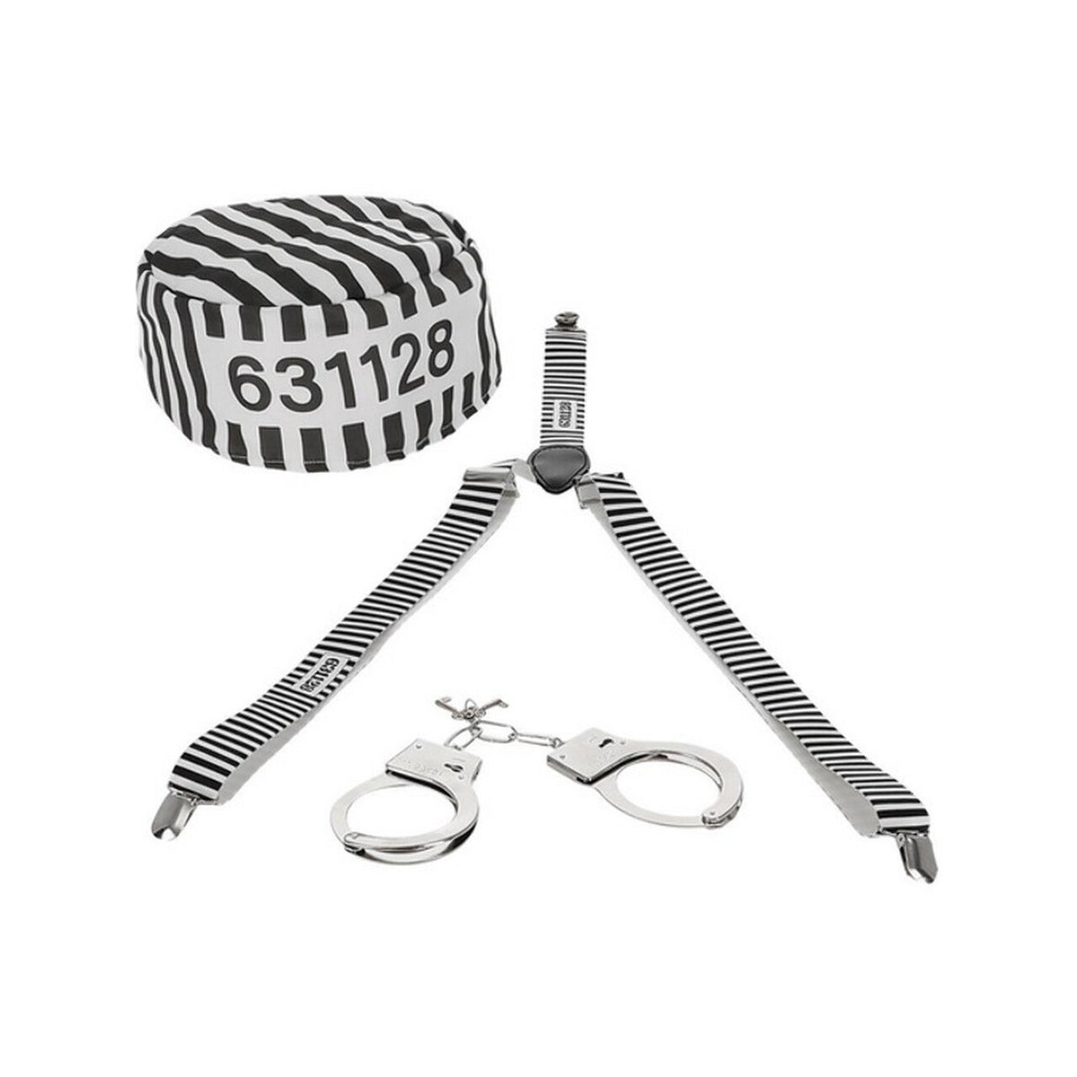 Op deze afbeelding zie je een Accessoires, van het merk Smiffy's. Gestreepte Boef Set