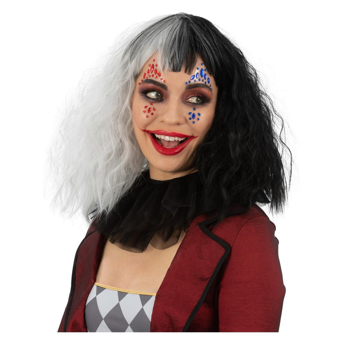 Op deze afbeelding zie je een Decoratie, van het merk Smiffy's. Harley Quinn Gezichts Juwelen