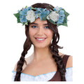 Boho Bloemenkrans Blauw Wit