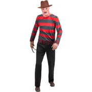 Op deze afbeelding zie je een Kostuums, van het merk Smiffy's. Freddy Krueger Shirt En Masker Man