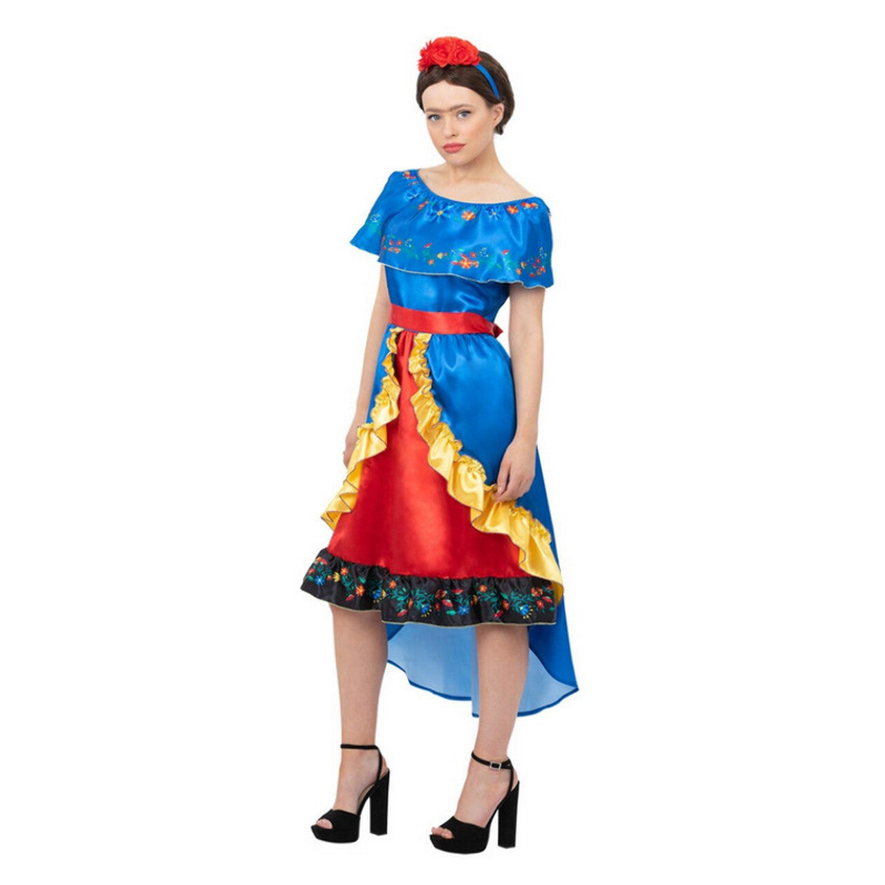 Op deze afbeelding zie je een Kostuums, van het merk Smiffy's. Mexicaanse Artistieke Frida Vrouw Kostuum