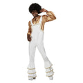 Costume Disco Glamour Des Années 70 Or Blanc Costume